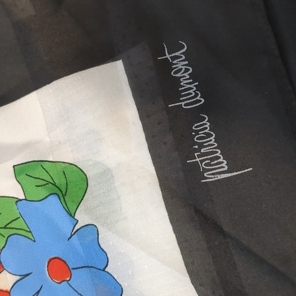 PATRICIA DUMONT 45" SQUARE Flower Scarf - Picture 3 of 7